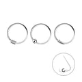Juego de 3 anillos de plata para la nariz de 10 mm