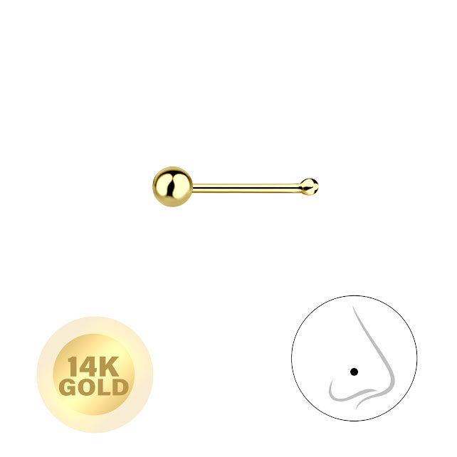 Piercing de oro macizo de 14k