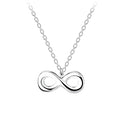 Cadena de plata dije de infinito