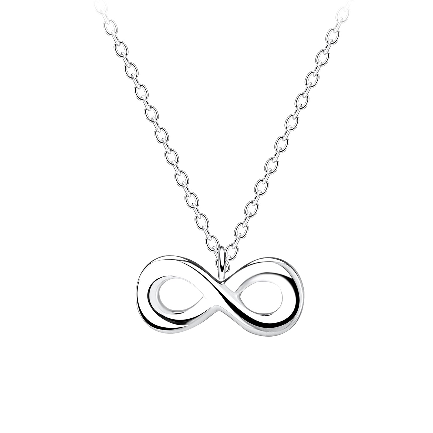 Cadena de plata dije de infinito
