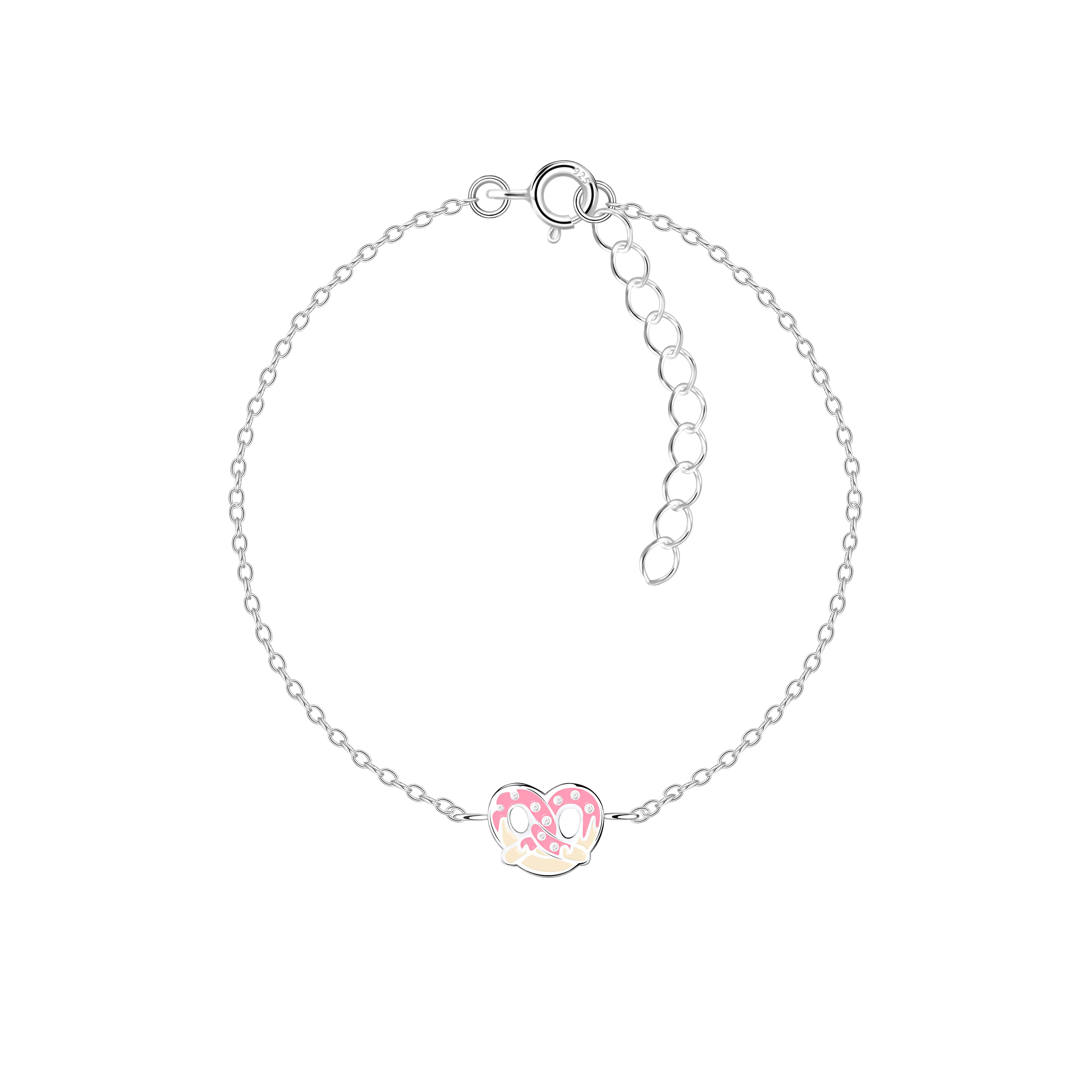 Pulsera de pretzel de plata