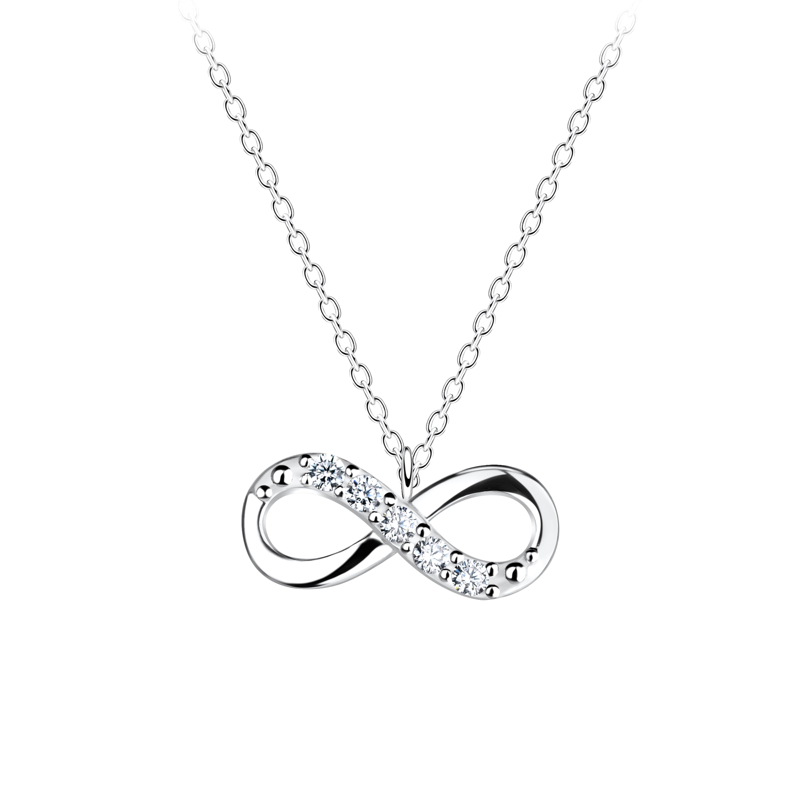 Cadena de plata ley 925 con dije infinito