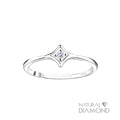 Anillo de plata y diamante