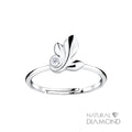 Anillo de plata y diamante