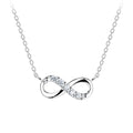 Cadena de plata con dije infinito brillante