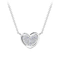 Cadena de plata con dije de corazón sólido
