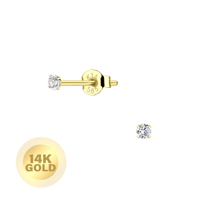 Aretes de oro macizo de 14k