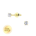Aretes de oro macizo de 14k