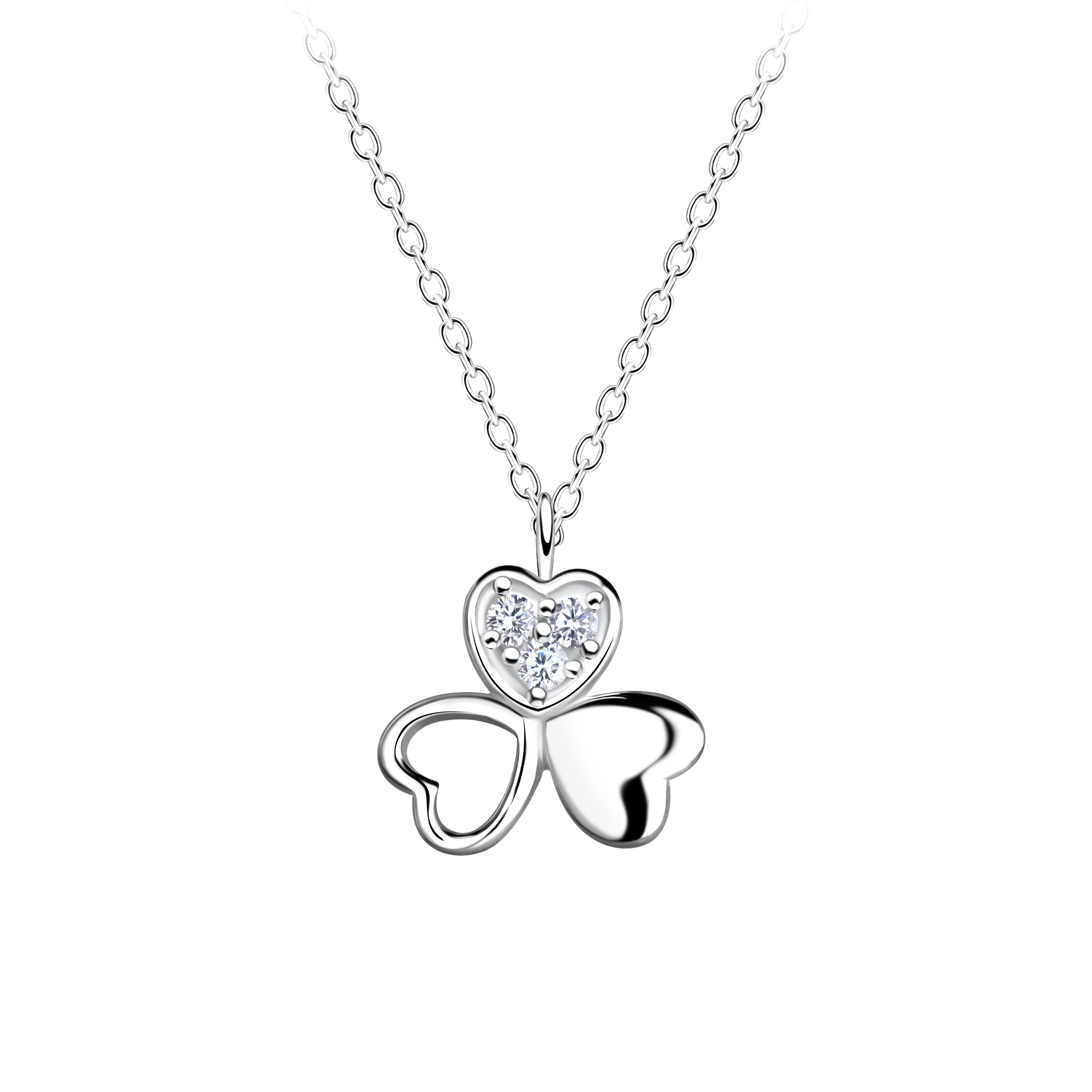 Cadena de plata ley 925 shamrock