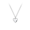 Collar de corazón de plata