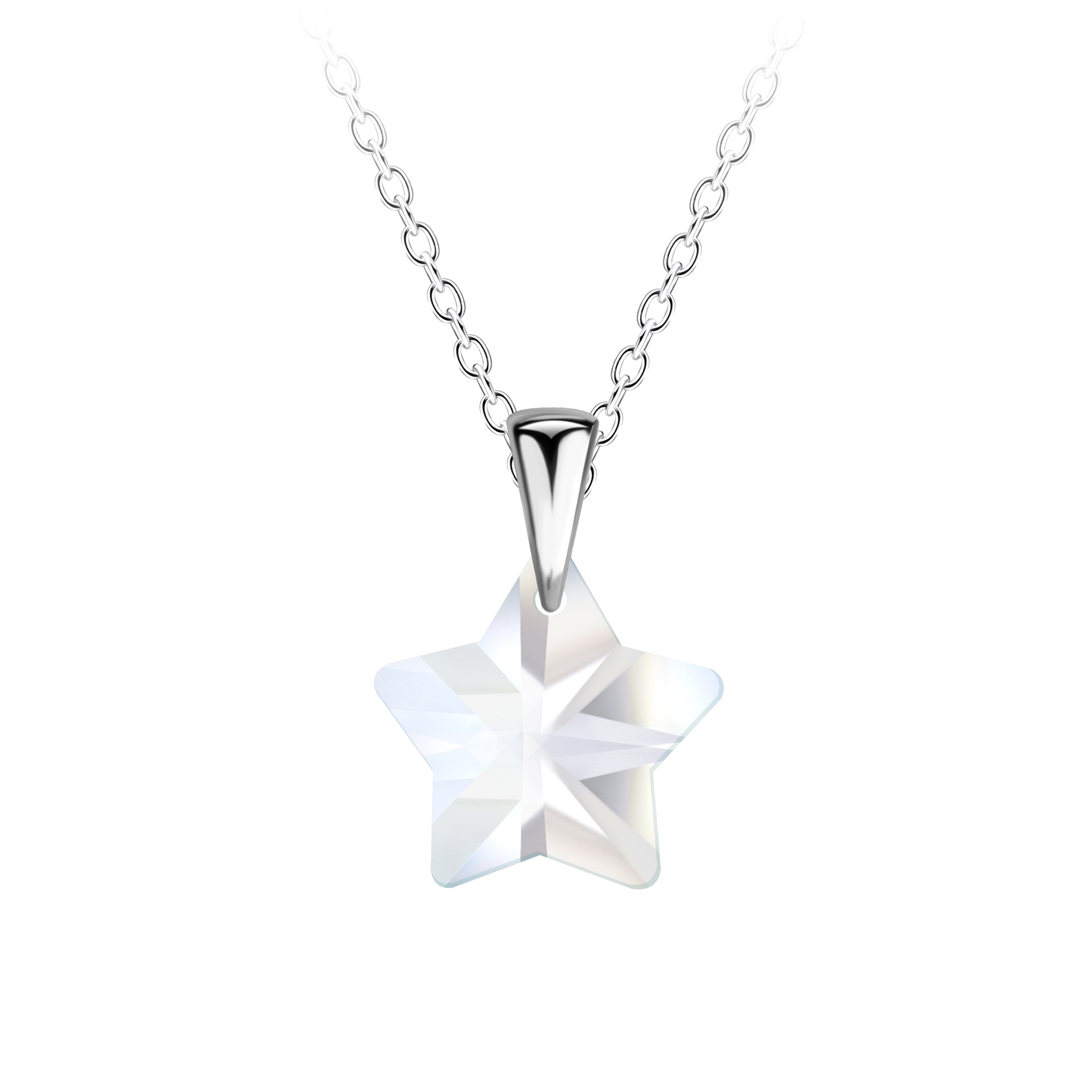 Collar de estrella de plata