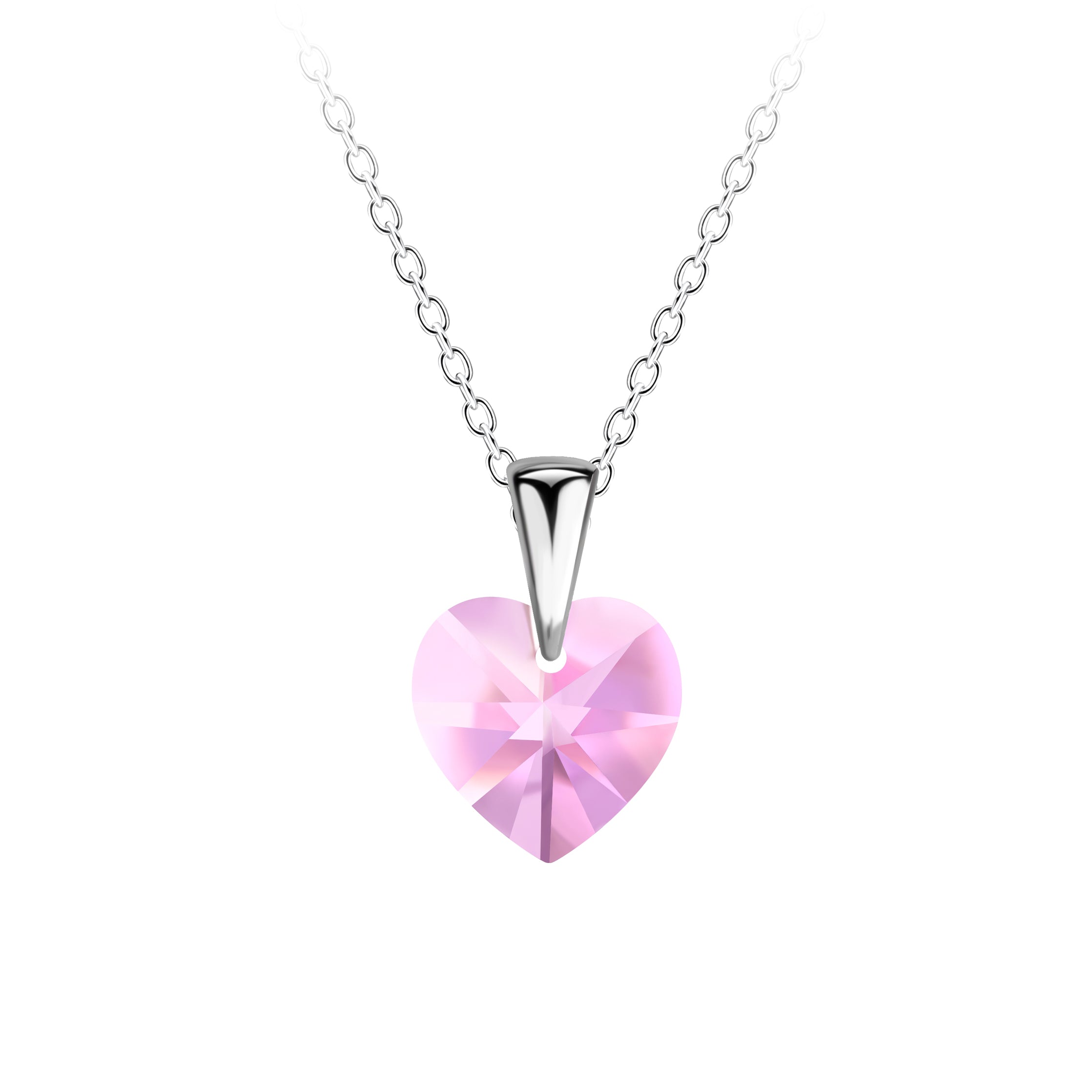 Collar de corazón de plata