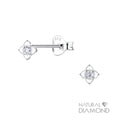 Pendientes de plata ley 925 y diamante