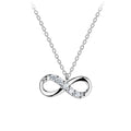 Collar Infinito de Plata - Blanco