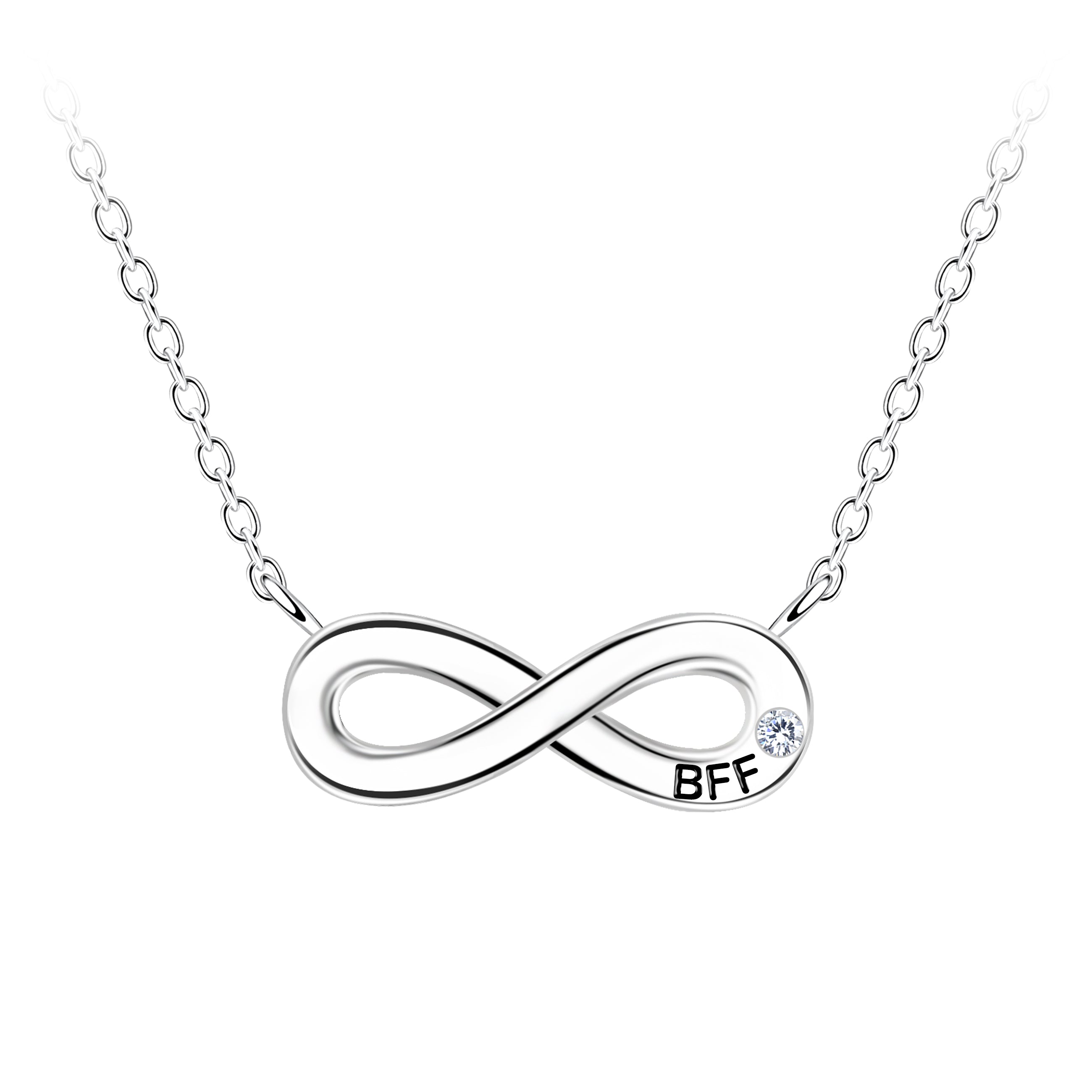 Collar infinito de plata BFF