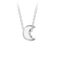 Cadena de plata ley 925, con dije de luna sólida