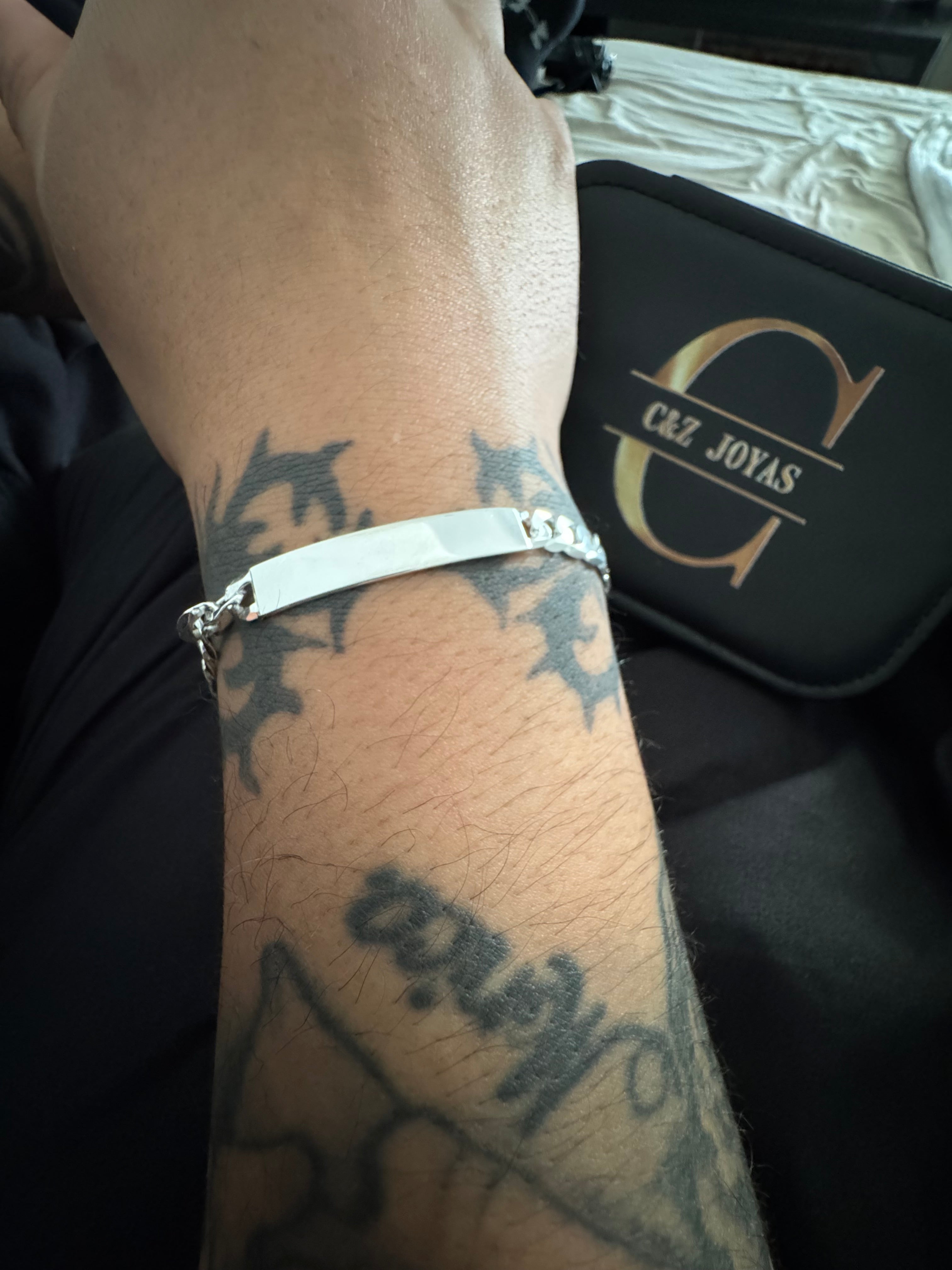 Brazalete plata hombre