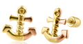 Aretes de oro: Ancla dorada 14k