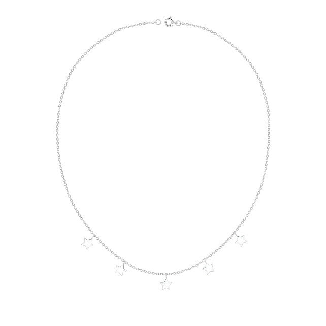 Collar de estrella de plata