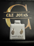 Aretes de oro 14k: Hamsa - Estrella de David