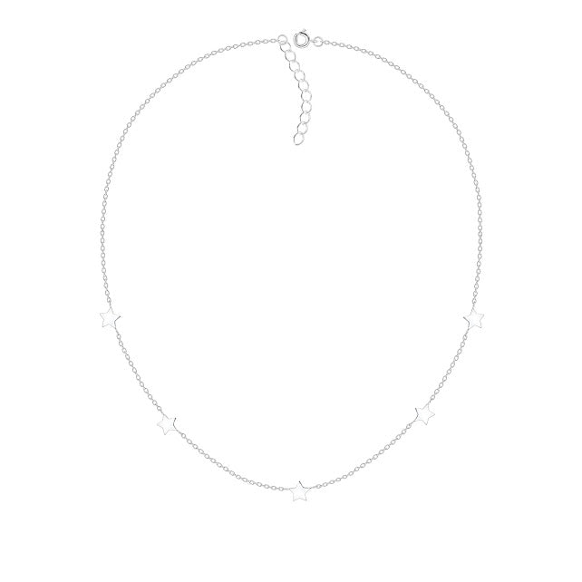 Collar de estrellas de plata