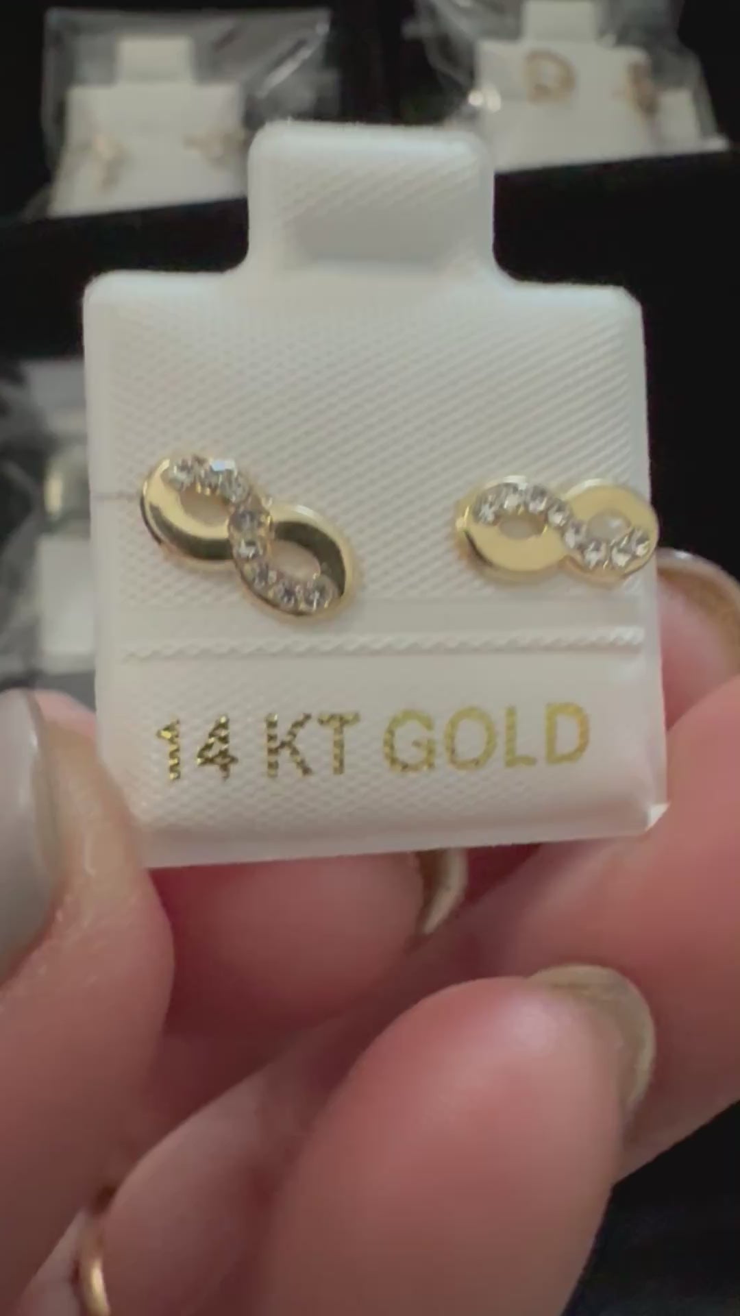 Aretes infinito oro 14 k