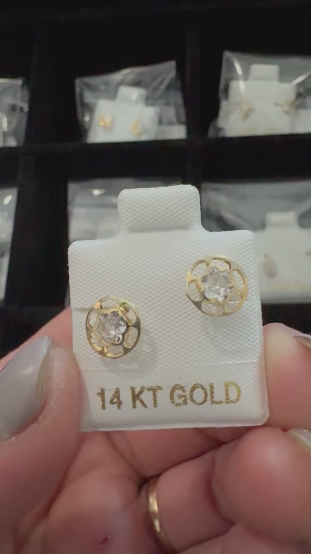 Aretes en oro 14k